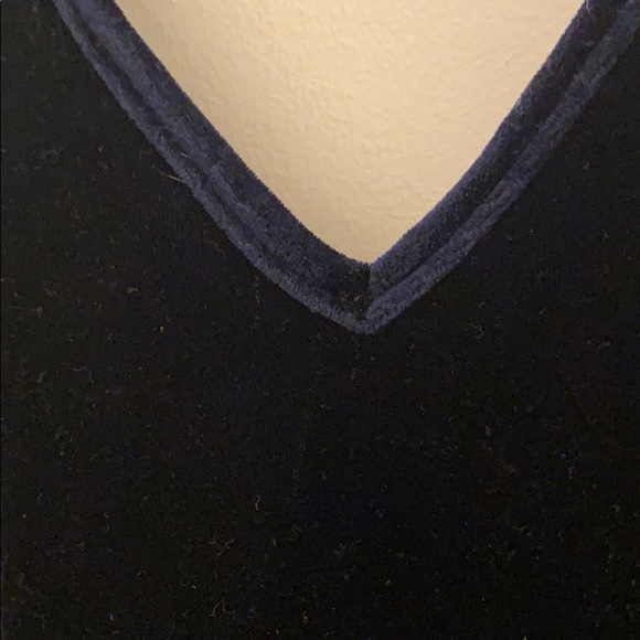 Tobi Navy Velvet Tank Top with Low Back - Picture 3 of 4